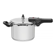 Panela De Pressão 4,5 Litros Tramontina Brava De Aço Inox Fundo Triplo